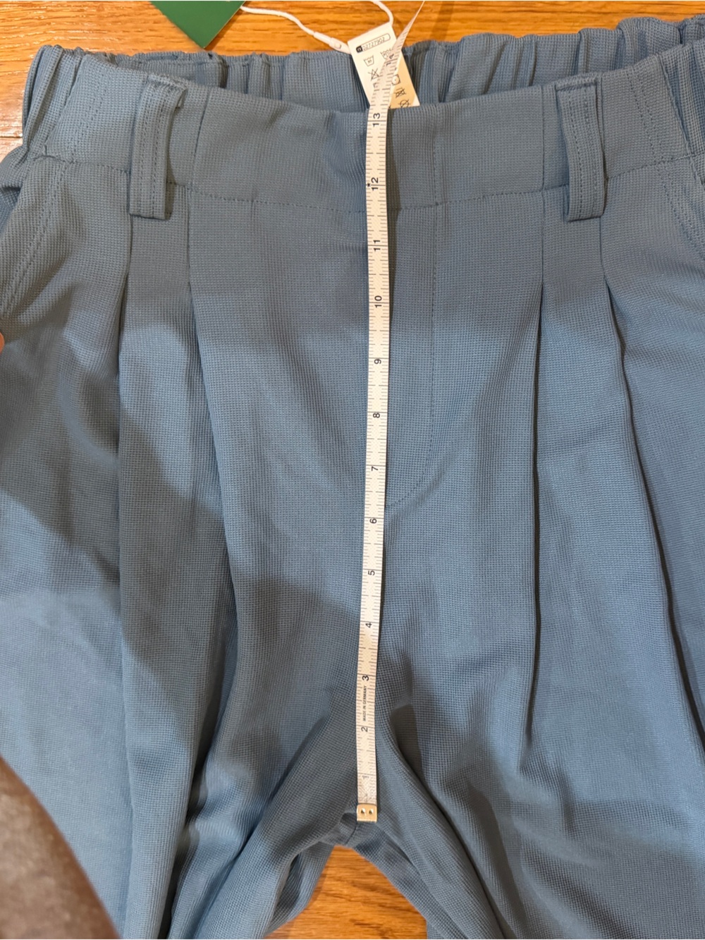 Halara Flex High Waisted Pocket Wide Leg Waffle Work Pants Light Blue Size S NWT - Picture 6 of 8